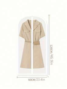 1/5pcs Transparent Garment Dust Cover Bags, 4 Sizes - Suit/Dress Garment Bag With Zipper, Storage Bag For Clothes - Multicolor - View 15