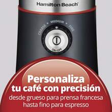 Molino De Grano De Café Y Especias Hamilton Beach 80393, molino de manos libres, cuchillas de acero inoxidable, muele granos para 4 a 12 tazas de café - Tipo de Enchufe A USA (110-127V) - Ver 5