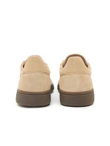 Adidas Handball Spezial W 女款运动鞋 经典复古 轻便合成缓震 柔软贴合 透气舒适 多功能 健身房 步行 街头 日常 浅棕色 粉色 JI2651 - 砂岩/透明粉紅色 - 查看 5