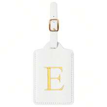 Personalized Initial Luggage Tag, Leather Letter Cute Luggage Tag With Privacy Name Card, Embroidered Letter Combination Travel Bag Backpack Label, Gift For Women, Children, Girls, Teenagers (A~Z), Luggage Tag Travel Accessory, Travel Essential, Travel Organization, Suitable For Beach, Summer Vacation, Back To School Season And More - White - View 17
