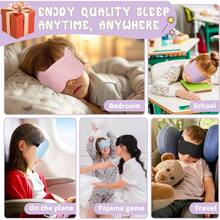 Mscara para dormir para nios: mscara para dormir con copa contorneada 3D, venda para los ojos con correa ajustable, cubierta para los ojos para nios, nias, adolescentes, sin presin con - Púrpura - Ver 8