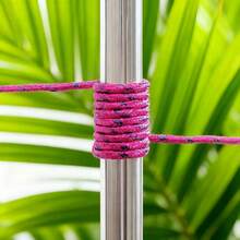 10米户外可折叠晾衣绳，耐用加厚防滑尼龙绳，壁挂式晾衣架 - 彩色 - 查看 6