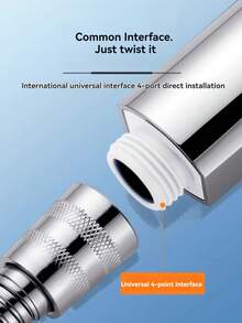 1pc High-Pressure Shower Head, Shower Head With Super-Powerful Pressure For Showering, Rain Shower, Water Heater, Bath Faucet, Handheld Shower Head