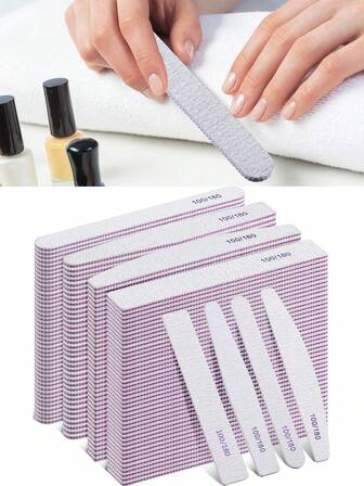 20 piezas Lima de uñas multifuncional, tira de pulido de esmalte de uñas de doble cara, tira de pulido, herramienta portátil y creativa para pulir esmalte de uñas, tira de lima de uñas