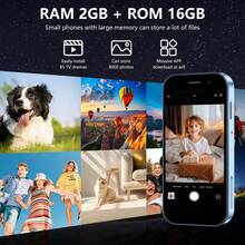 SOYES Smartphone de versión global, pantalla táctil de 3 pulgadas, diseño elegante y moderno, batería de 1000 mAh, bloqueo por reconocimiento facial, compatible con tarjetas de memoria expandibles, carga rápida, Android 9, compatible con red 3G.   Descarga de aplicaciones disponible.   Ideal para estudiantes y chicas.   Adecuado para uso doméstico o fuera de casa.   Colores: negro/rosa/azul. Regalo de Navidad/cumpleaños. - Negro - Ver 6