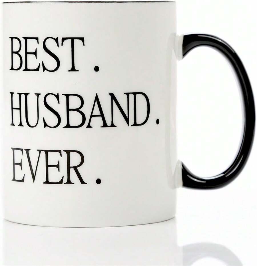 Regalos para el esposo: taza de café de 11 oz de cerámica, mejor esposo de todos los tiempos, ideas de regalos divertidos para cumpleaños, bodas, aniversarios y día del padre para el esposo de la esposa. - Multicolor - Ver 1