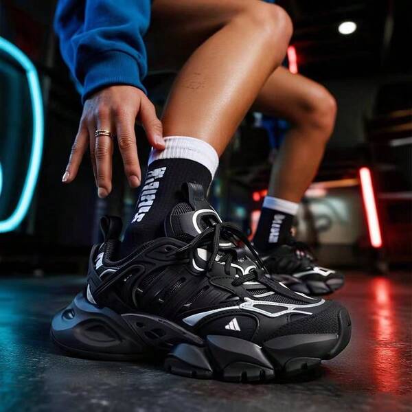 Adidas Adidas XLG Runner Deluxe Round Toe Comfortable Cyber Light Sports Light Mecha Shoes Low Top Running Shoes Daddy Shoes Unisex IH0070