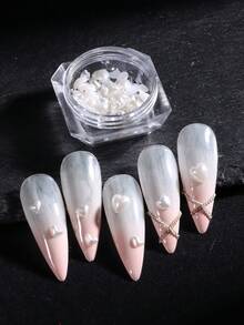 12 ô/1 hộp hình trái tim ngọc trai trắng trang trí móng tay nghệ thuật ngọc trai phẳng đính ngọc trai giả 3D trang sức phụ kiện làm móng tự làm cho tiệm, móng tay ấn, đồ dùng làm móng, đá quý làm móng, đồ dùng làm móng ngày lễ tình nhân - Nhiều màu - Xem 8