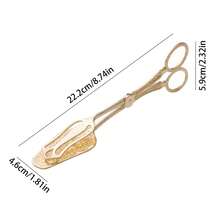 1pc Vintage Middle Eastern Embossed Buffet Tong, Exquisite Carved Design, Suitable For Grabbing Bread, Cake, Steak And Other Delicate Food, Practical And Decorative - Multicolor - View 9