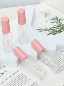 Pink Curved Lip Gloss Empty Bottles 18ml With Funnels & Stoppers, Reusable DIY Makeup Containers For Lip Gloss & Liquid Lipstick, Women Girls Makeup, Large Capacity Lip Gloss Tube, Lip Oil Dispensing Tube, Travel Lip Gloss Storage Ideal For Beauty Enthusiasts & DIY Lovers, Perfect For Homemade Cosmetics, Travel & Daily Touch-U.S With Stylish Wave Design & Practical Accessories, Travel Lip Gloss Storage - Multicolor - View 4