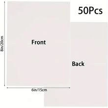 50/30张空白折叠卡片（4x6英寸），白色空白贺卡，适用于DIY卡片、感谢卡、邀请函及各种场合