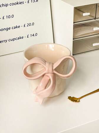 Ellas rosa rosettmugg, charmig och delikat kaffekopp, högkvalitativ 3D-rosettkeramikmugg, dryckesmugg, nischljus lyxmuggar