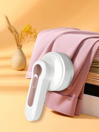 1pc Electric Fabric Shaver, USB Rechargeable Sweater Defuzzer, Strong Lint Remover, Portable Fuzz Pill Trimmer For Clothes, Bedding, Furniture, Carpet, Sofa, Cleaning Supplies, Fabric Depiller With Battery