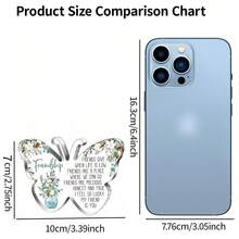 1 件，装饰工艺品礼物送给朋友友谊礼物送给女性朋友友谊生日礼物送给女性振作礼物亚克力心形蝴蝶镇纸生日