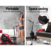 Everfit Rowing Machine Rower Elastic Rope Resistance Fitness Home Cardio - Red - View 6