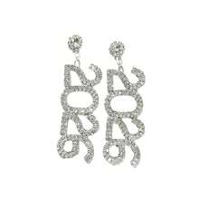2026 New European & American Rhinestone Digit Heart Dangle Earrings, New Women Earring Accessories - Silver 4 - View 14