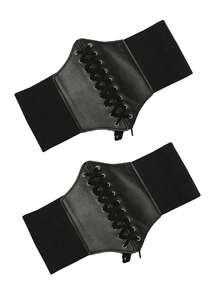 1pc/2pcs Women Figure Flattering Slim Wide Waist Corset Belt For Dresses,Halloween - Tie Waist - View 13