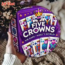 2D Flat "Five Crowns" Card Game Vintage Aluminum Wall Art - 7.8" Round Metal Decor, Retro Game Room & Entertainment Space Decor, Durable Indoor Hanging Sign, Unique Gift For Gamers, Perfect For Game Room Decor - Nhiều màu - Xem 6