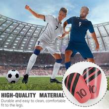 1双迷你大师黑粉色10号足球护腿板，成人夹式护腿器 - 加厚耐用迷你足球护腿板，适合所有季节