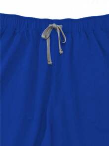 Black V-Neck Short Sleeve Scrub Set, Medical Uniform For Doctors And Nurses - Blue - View 7