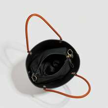 New Bucket-Shaped Tote Bag For Women, High-Quality, Large Capacity, Commuter Bag, Versatile Shoulder & Handbag - Black - View 7