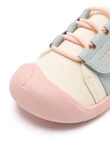 mini bala Kids Canvas Shoes Boys Girls Breathable Soft Sole Hook And Loop Indoor Sneakers - White Grey Tone - View 7
