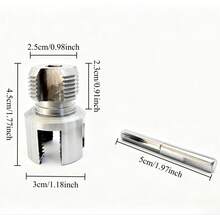 1 套重型合金管螺纹加工工具套装，兼容 DN15 (1/2”)、DN20 (3/4”)、DN25 (1”) 内/外螺纹，适用于 DIY 和专业管道安装（兼容 PVC、PPR、MPP 管道） - 淺灰色 - 查看 12