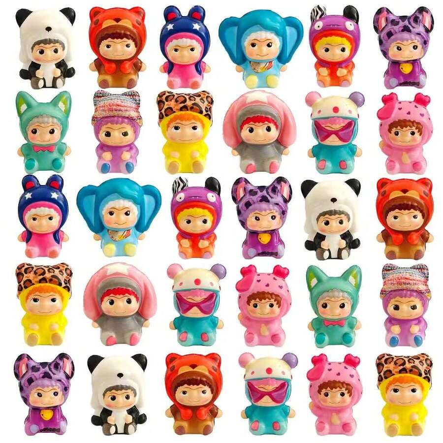 15 pièces Mini figurines mignonnes et moelleuses, cadeaux de fête pour enfants, jouets de relaxation sensorielle à presser, remplissages de bas de Noël, les formes sont particulières, variées et amusantes, récompenses de classe, remplissages de sacs cadeaux, cadeaux de vacances pour garçons et filles, variétés assorties - Multicolore - Voir 1