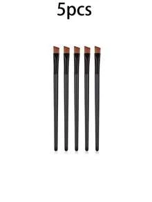 20支/12支/5支斜头刀片眼影刷，眉唇刷，眼影刷，平头晕染刷，眼下细节刷，化妆工具，眼部化妆刷 - 彩色 - 查看 5