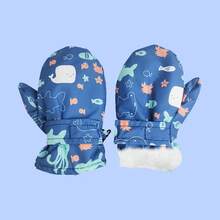 Binomata 1 Pair Kids Boys And Girls Cartoon Design Gloves, Toddler Mittens, Waterproof Windproof Warm Winter Gloves For Outdoor Snow Play And Skiing - Multicolor - View 1