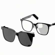 SG18-Pro TWS 真无线蓝牙耳机，双透明镜片，偏光功能，兼容安卓和 iOS 系统，80mAh+80mAh