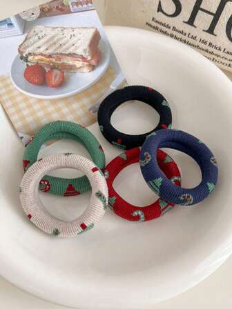 5ชิ้น ยางรัดผมไร้รอยต่อยืดหยุ่นสูง, ยางรัดผมกันลื่น, เครื่องประดับผมใหม่, ที่รัดผมหางม้า, ยางยืดรัดผม, หนังยางรัดผม, ยางมัดผม, เชือกมัดผม, ยางรัดผม