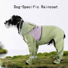 4-Leg Full Coverage Dog Raincoat, Waterproof & Windproof For Medium To Large Dogs