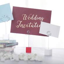 Fotohalter - Fotohalter Clip - Fotohalter mit Clip - Für Gastgeschenke, Hochzeit, Geburt, Taufe, Geburtstag, Weihnachten, Kommunion - Silber - 10 Stück