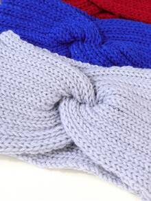 3 piezas Diadema calentadora de orejas de invierno, diadema tejida gruesa para clima frío para niños y adultos, accesorios para el cabello