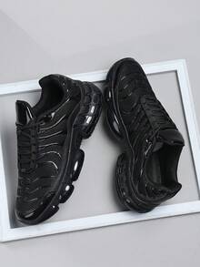 Low Top Men's Sports Shoes Sneakers Men Casual Running Shoes Jogging Shoes Male Walking Shoes Daily Fashionable Footwear Tennis Streetwear - Black - View 1