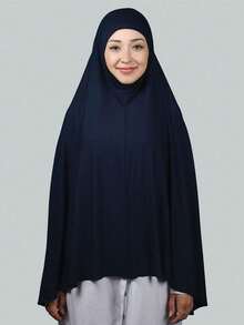 1件女士长袍配饰，纯色柔软加大码，可遮住下巴，可作祈祷头巾，带袖子 - 純色 - 查看 24