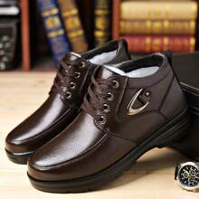 Men's Winter Boots, Thermal Lining, Warm And Comfortable, Sole, Round Toe Design, Suitable For Outdoor Camping And Casual Wear - Winter Shoes, Cold Weather Gear, Fashionable Boot Design, Durable Traction Footwear. - Brown - View 4