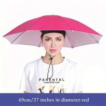 ¡Usando un sombrero y paraguas ligeros y un sombrero de protección solar para sombra al aire libre para mantenerte fresco y libre de daños UV! - Rosa - Ver 5