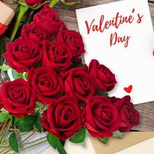 10 PIEZAS de Rosas Artificiales, Rosas Rojas Oscuras Flores Artificiales Rosas Falsas para Decoración DIY Ramos de Boda Centros de Mesa Decoraciones, Decoraciones para Despedida de Soltera, Día de San Valentín, Decoraciones para Baby Shower, Decoraciones para el Hogar, Sala de Estar, Comedor, Pared, Jardín, Corona, Decoraciones para Dormitorio - rosas - Ver 5