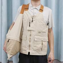 1件美式复古可转换肩挎包/斜挎包/多功能二合一背心，男女通用，休闲时尚，适合露营、钓鱼等户外活动。 - 彩色 - 查看 5