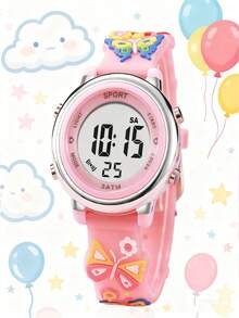 1pc/Set Casual Minimalist Cartoon Cute Butterfly Silicone Watch, & Year-End Promotion, Ideal Holiday Gift - Multicolor - View 6