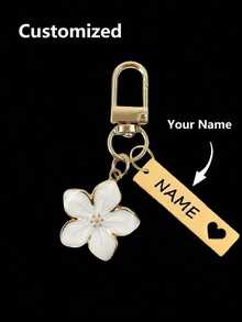 1pc Customized Metal Sakura Flower Keychain Bow Keychain, Lightweight And Graceful Sakura Design With Tag Accessory, Suitable For Bag, Car Keys, Couple & Holiday Gifts,Personalized Gifts - Multicolor - View 15