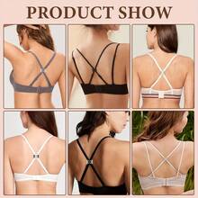 1/6/12pcs Invisible Bra Strap Clips, Adjustable Non-Slip Shoulder Strap Fasteners, Bra Accessories - Multicolor - View 4