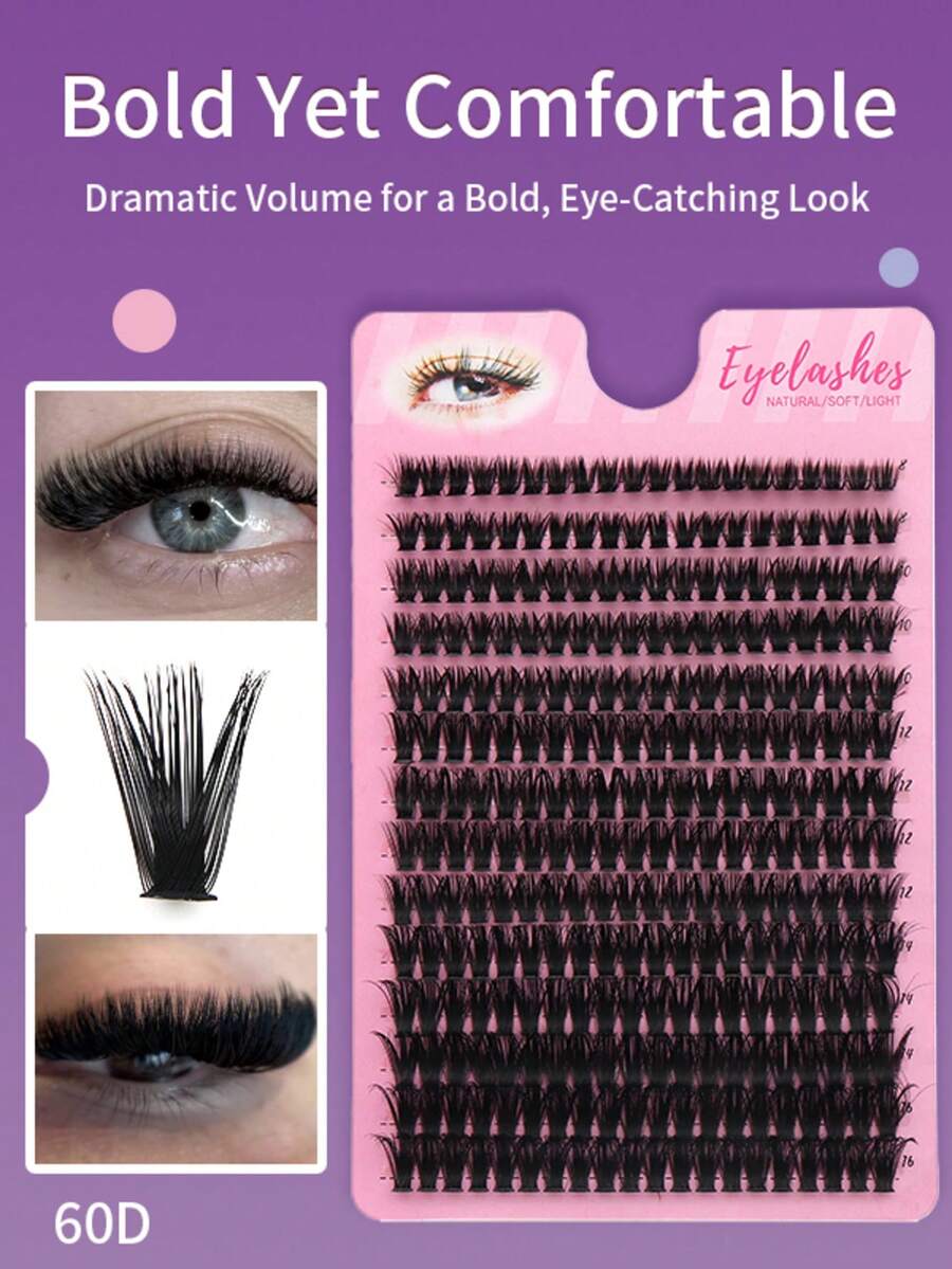 280 Stücke, gemischte Länge 8-16mm, CC/D/DD Krümmung, natürlicher flauschiger Stil, dramatische Wimpern, wiederverwendbar, geeignet für Anfänger - DD - Übersicht 1