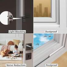 Guardapolvo y Protector para Puerta,Burletes de Cuña Puertas Ventanas,Tiras Sellado Densidad,Burlete Autoadhesivo para Ventanas y Puertas,A Prueba de Insectos,A Prueba de Sonido (, )(Blanco 5M) - Multicolor - Ver 10