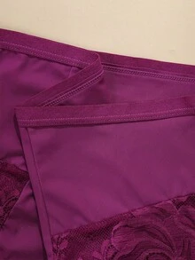6件大码女式蕾丝拼接性感内裤 - 彩色 - 查看 5