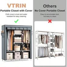 LÈRFM [Okadytop] Stainless Steel Freestanding Closet Organizer - Black - View 3