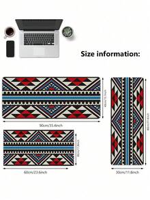 几何图案橡胶游戏鼠标垫，适用于台式机/笔记本电脑和办公设备 - 彩色 - 查看 8