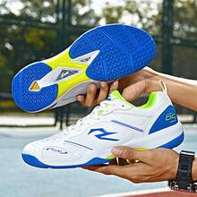 男士羽毛球鞋、全场地运动鞋、球拍运动鞋、足弓支撑宽鞋、男女通用网球鞋、乒乓球鞋 - 藍色 - 查看 5